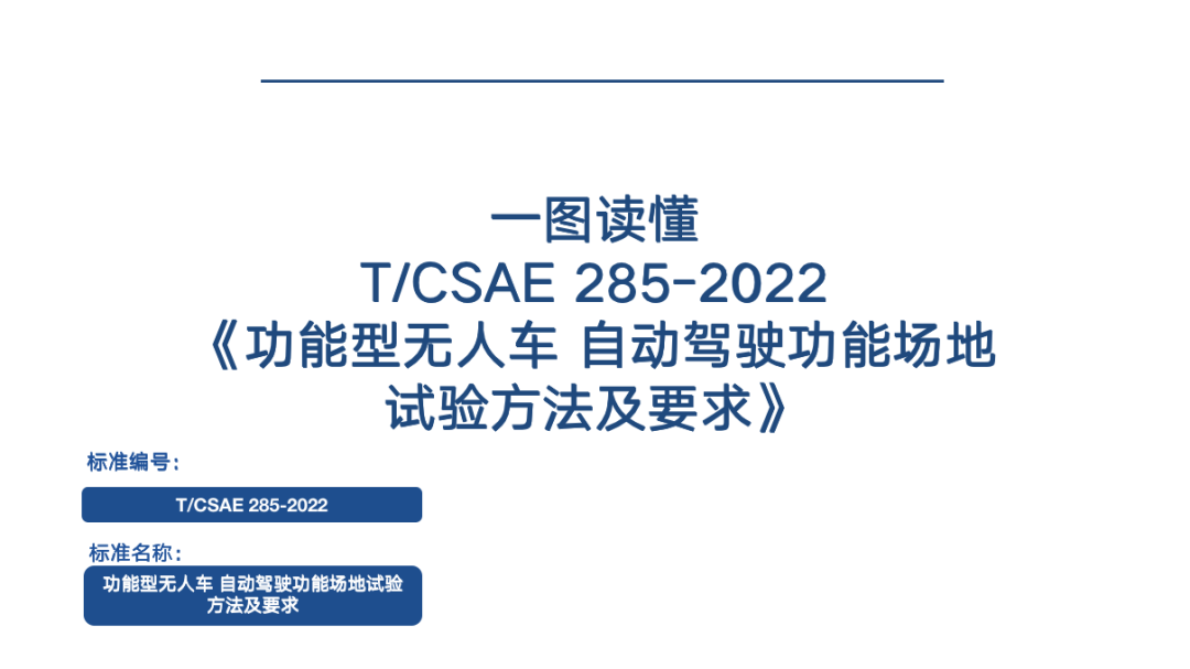 一图读懂 | T/CSAE 285-2022《功能型无人车 自动驾驶功能场地试验方法及要求》 -汽车开发者社区