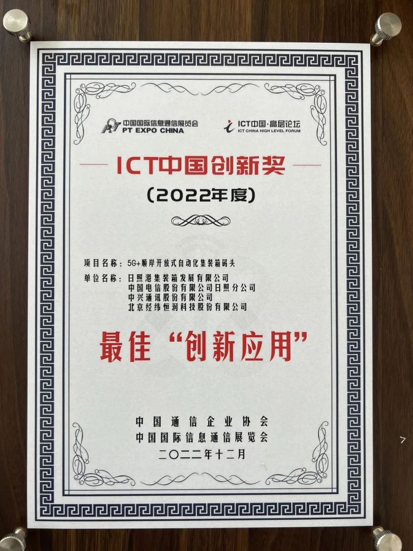 经纬恒润港口项目荣获ICT中国创新奖最佳“创新应用”-汽车开发者社区